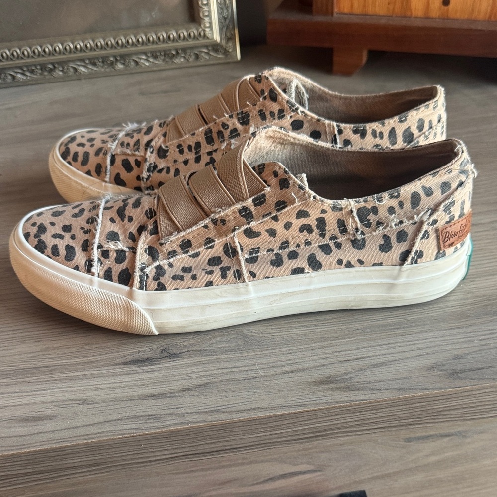 Blowfish Tan and Black Animal Print Slip-Ons - Picture 3 of 5